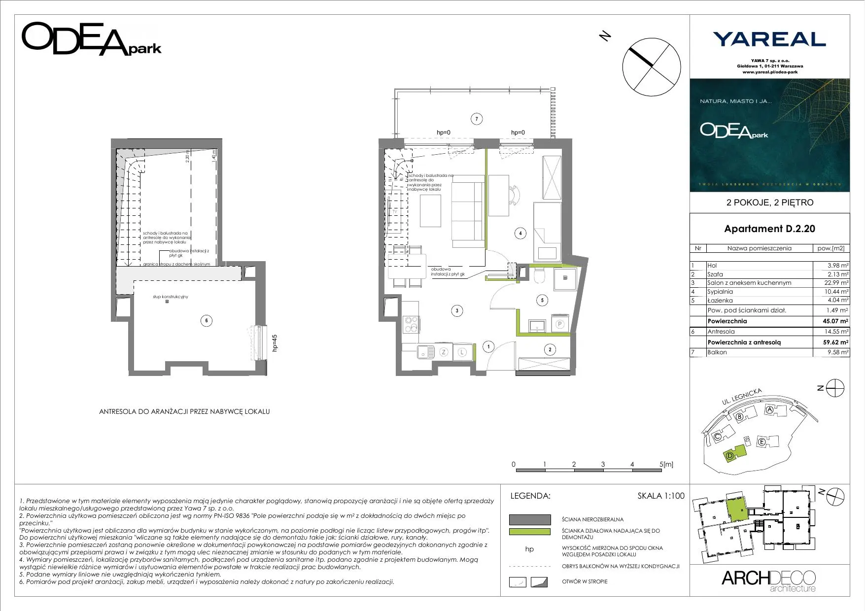 Plan apartamentu D.2.20