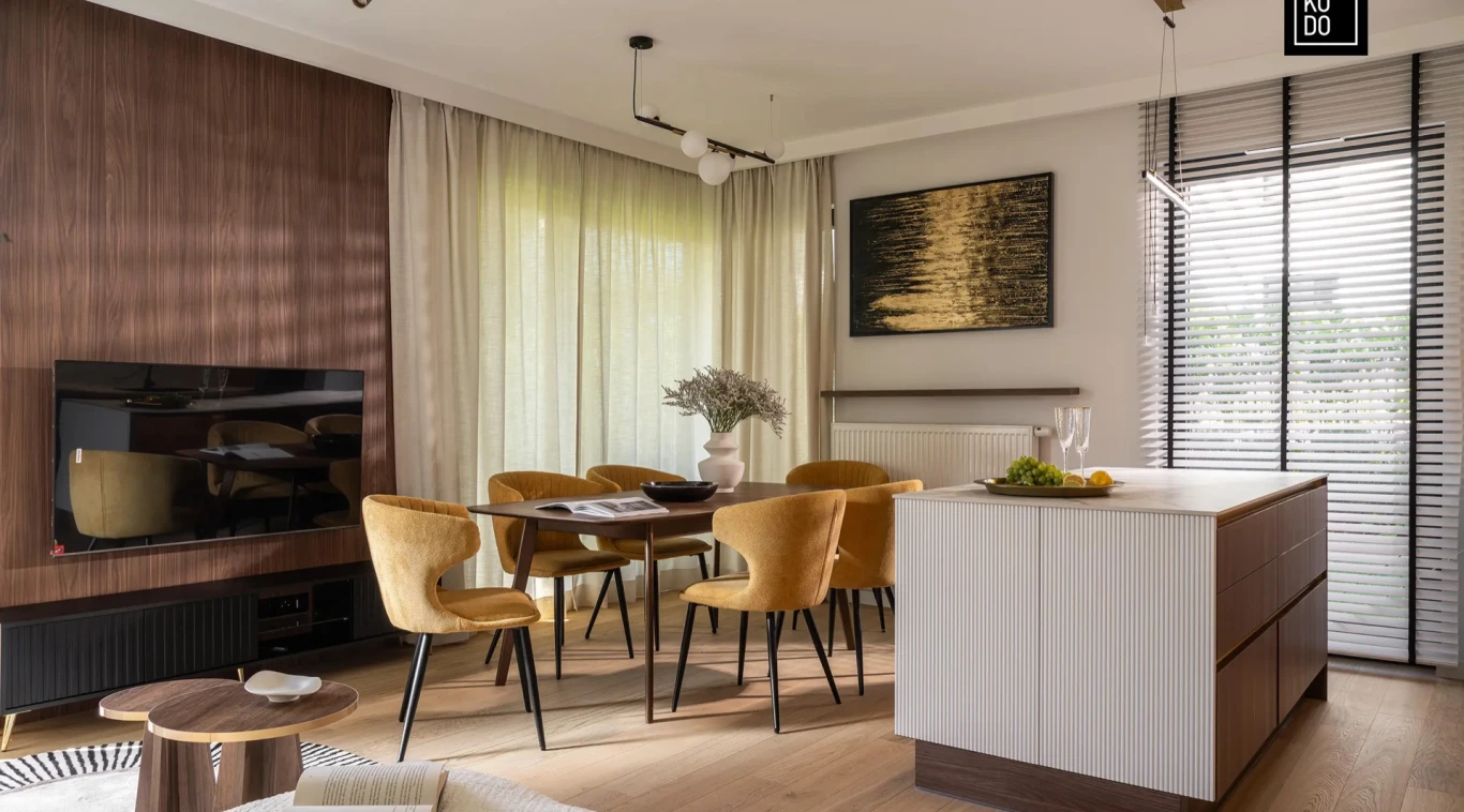 Doskonale doświetlony salon w Odea Park Śródmieście