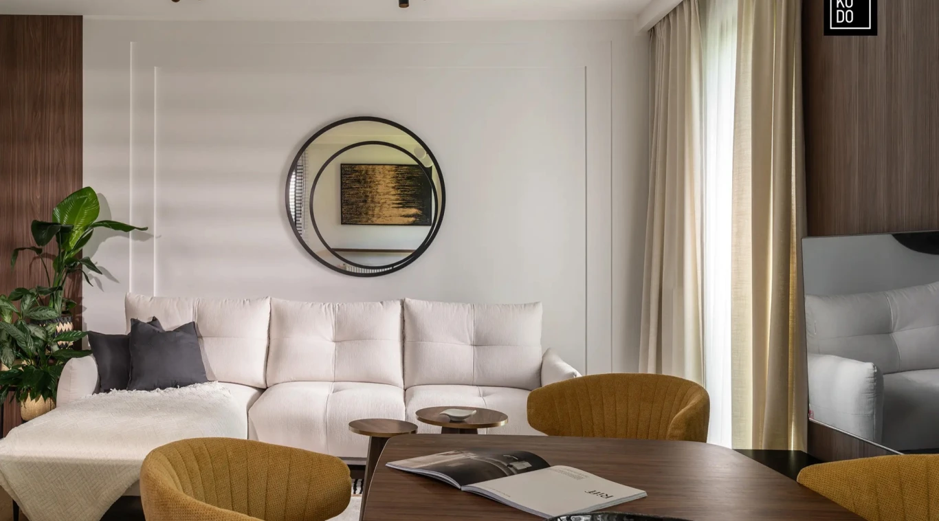 Nowoczesny salon w Odea Park, Gdańsk Aniołki