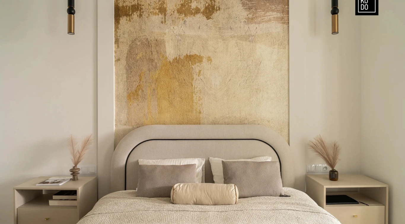 Komfortowa przestrzeń do snu w jasnych kolorach w Odea Park, Gdańsk Siedlce