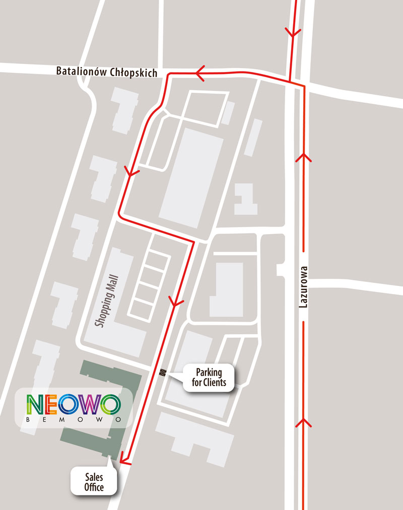mapa dojazdu do parkingu
