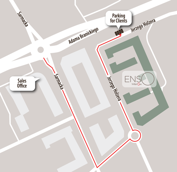 mapa dojazdu do parkingu