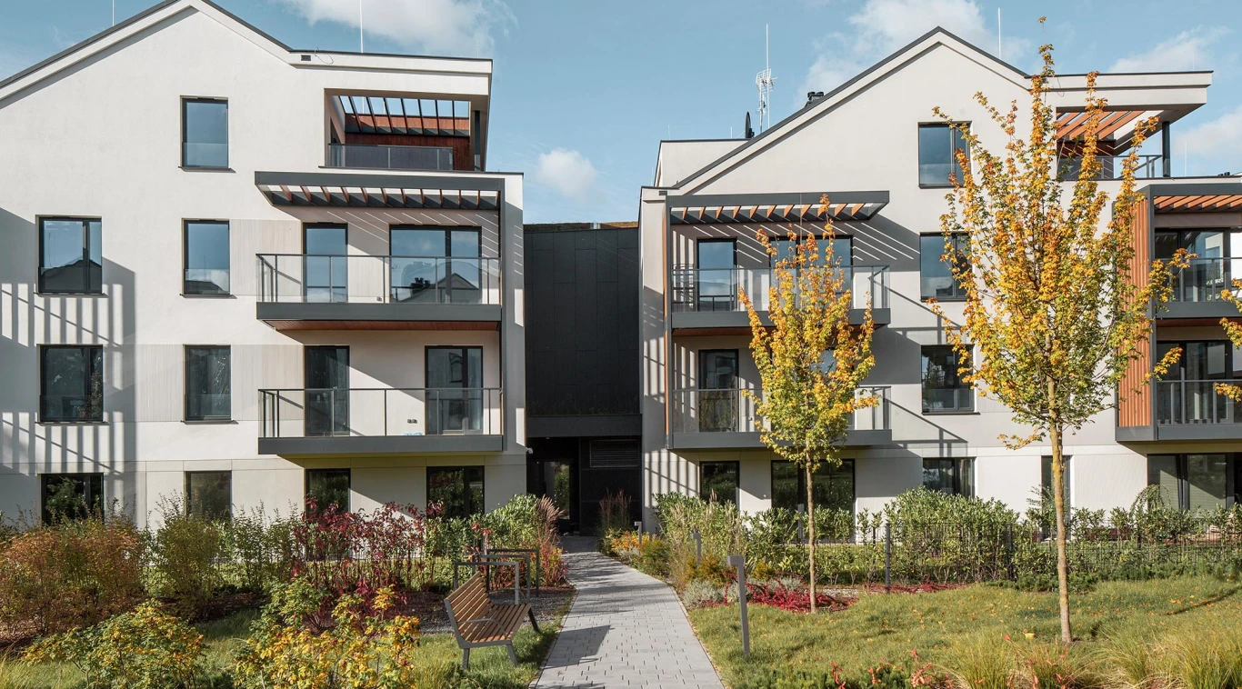 Przestrzeń osiedlowa Odea Park Gdańsk Aniołki