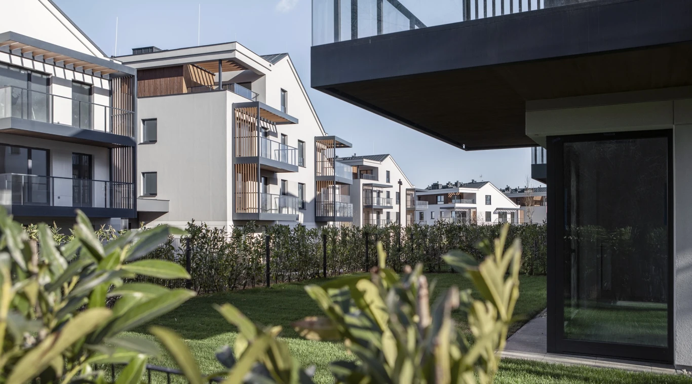 Przeszklone tarasy Odea Park Gdańsk Siedlce