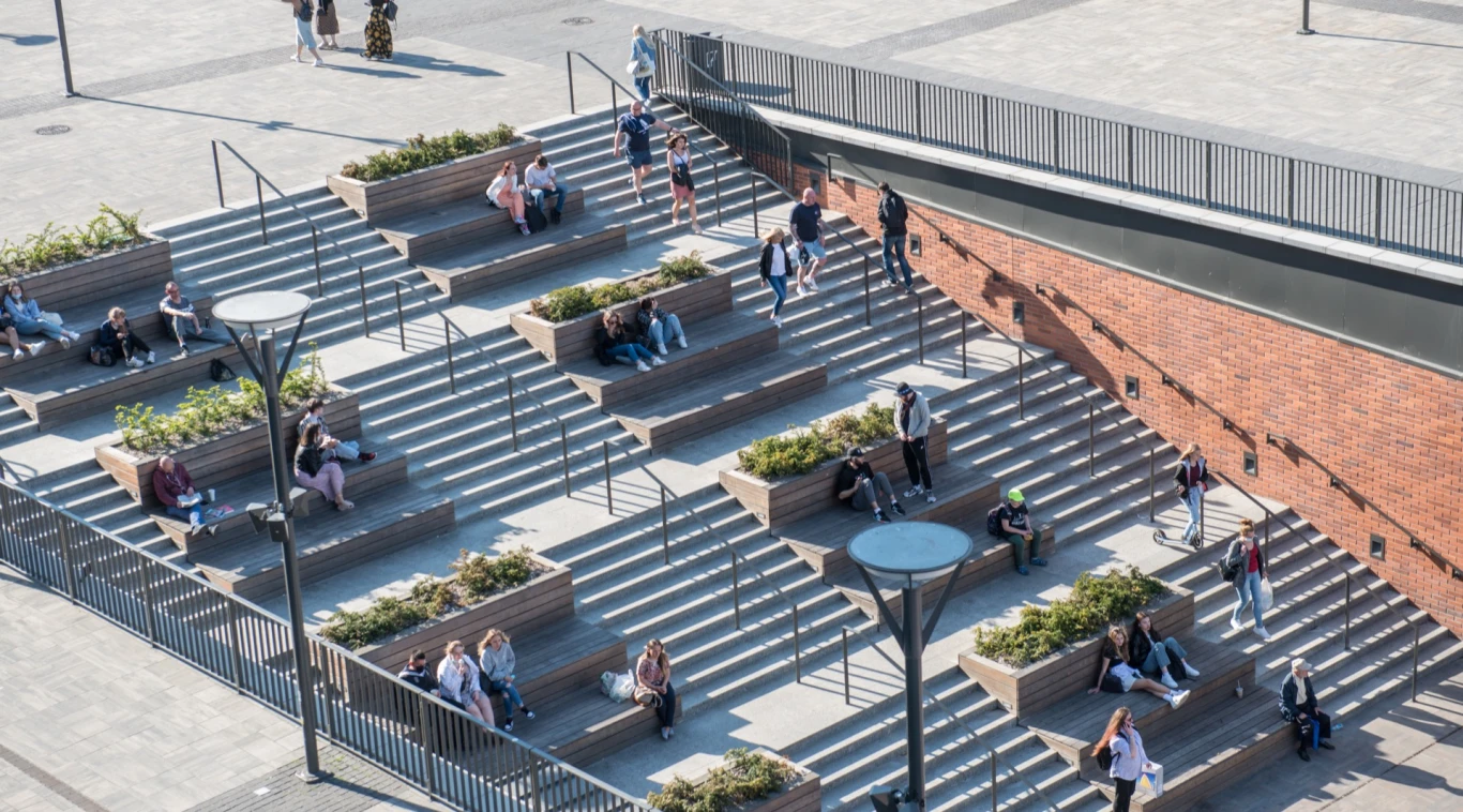 Strefa relaksu przy Odea Park Gdańsk Śródmieście